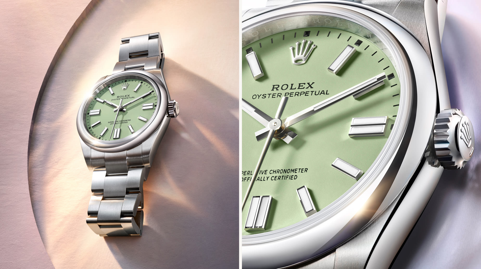Oyster Perpetual in the mans hand Oyster Perpetual in the mans hand