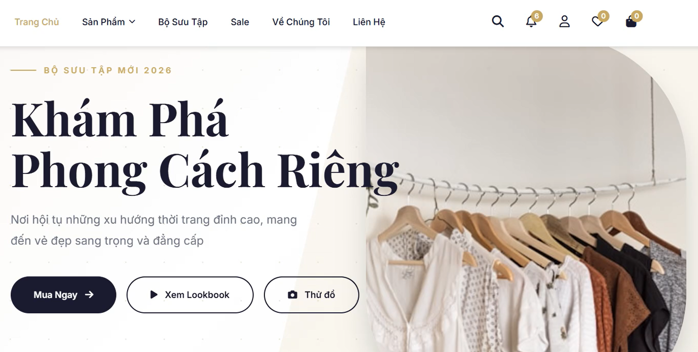 Web bán hàng thời trang tích hợp AI thử đồ.