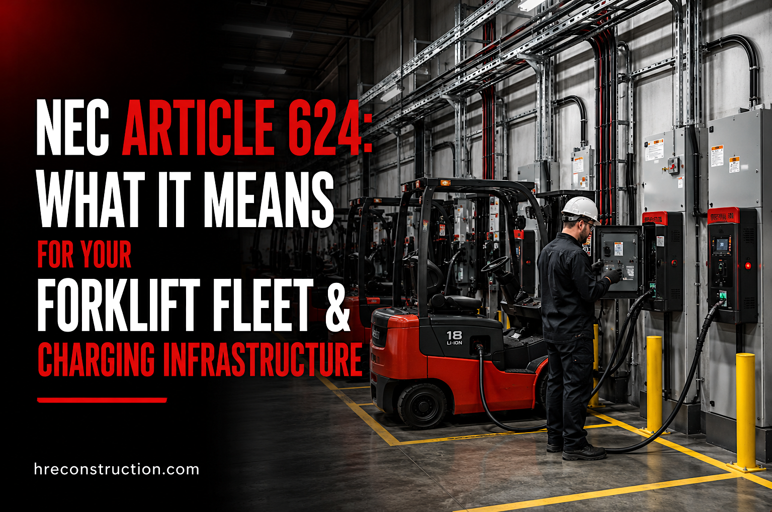 New NEC Article 624: What It Means for Your Forklift Fleet and Charging Infrastructure