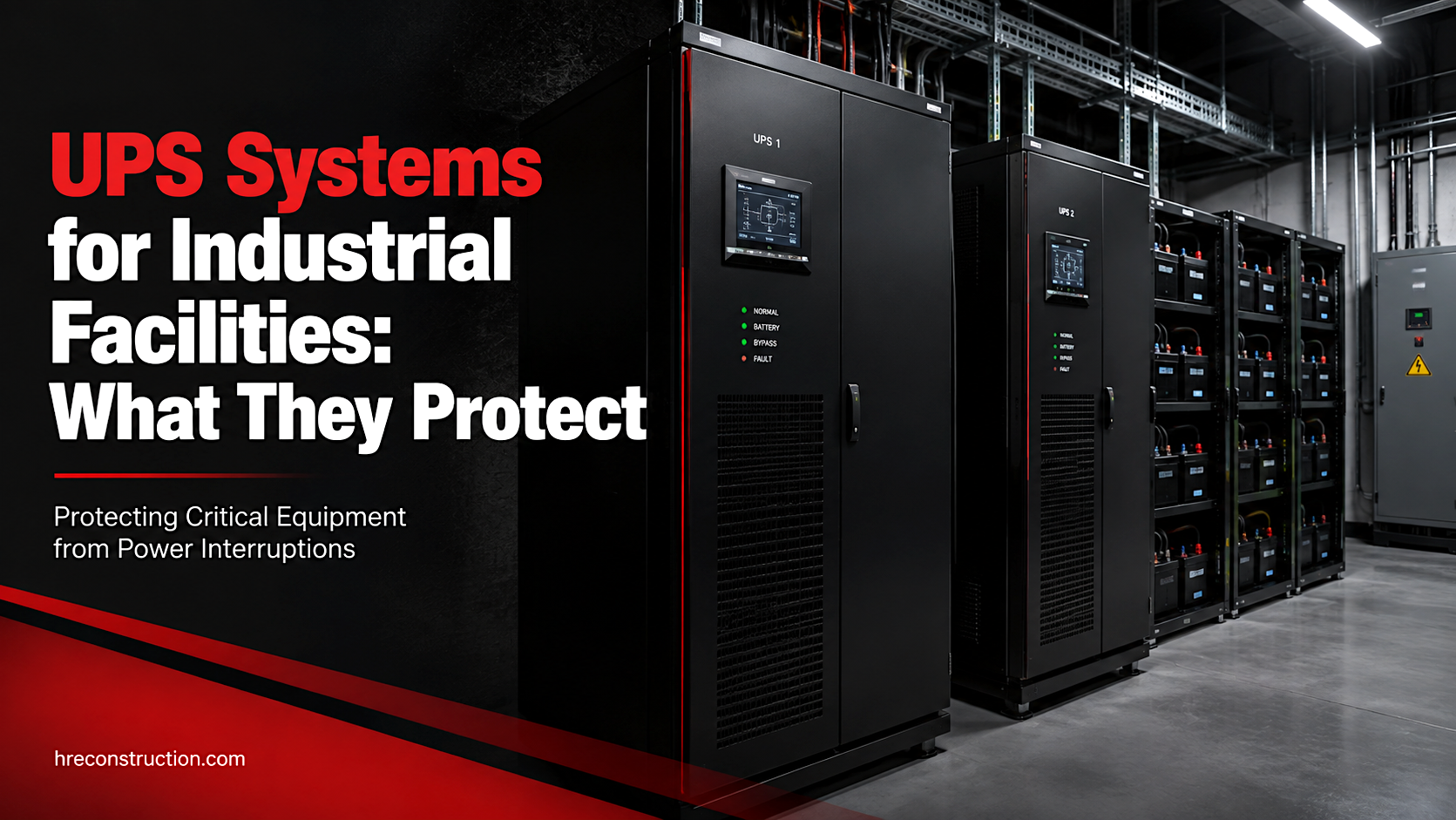 UPS Systems for Industrial Facilities: What They Protect