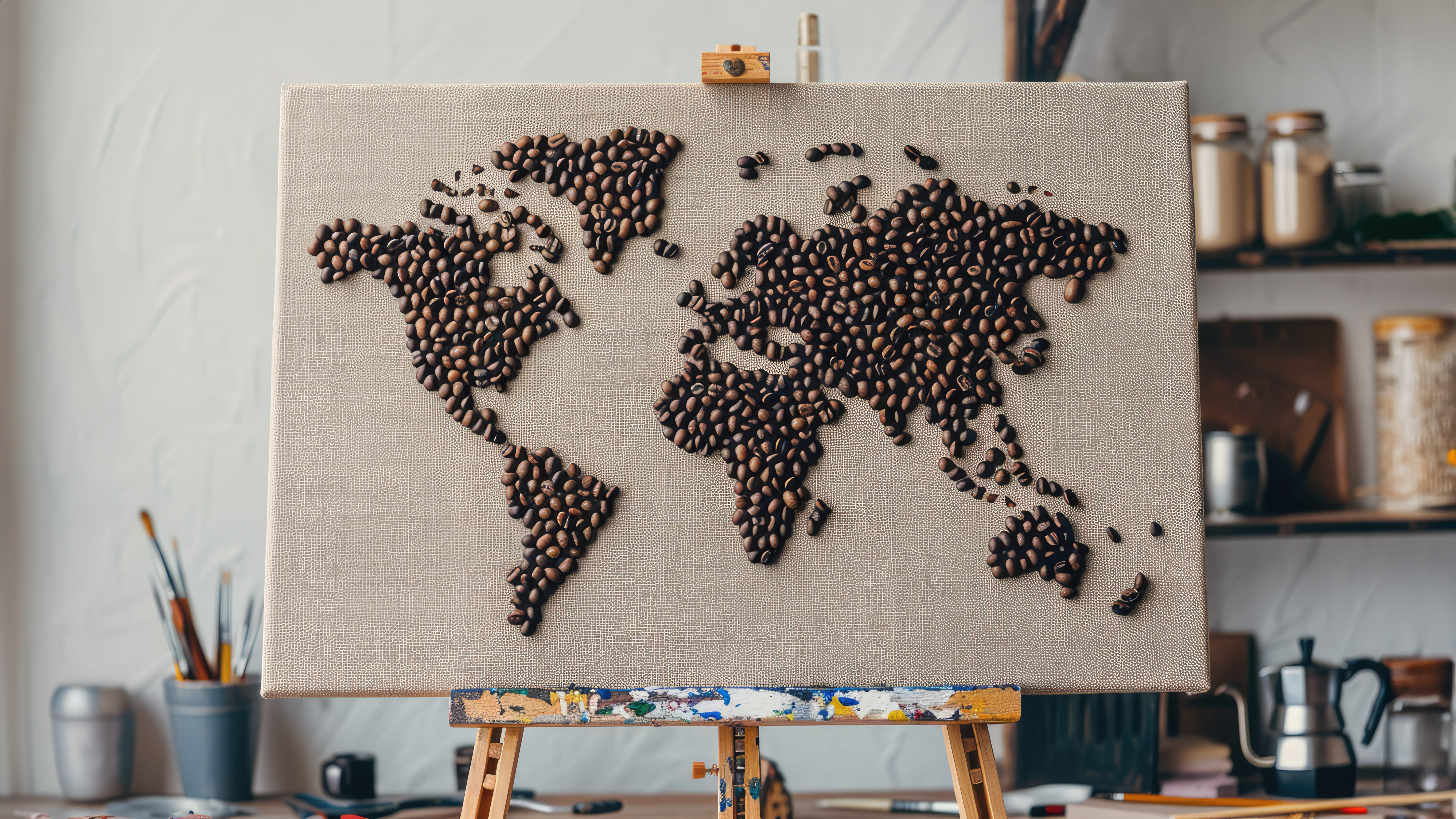 Mapa de cultivo de café ao redor do mundo
