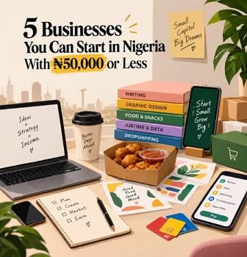 5 Businesses You Can Start in Nigeria With ₦50,000 or Less