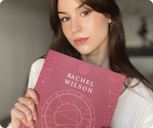 Happy woman with a book
