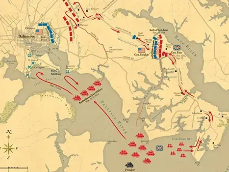 The Battle of Baltimore troop movements