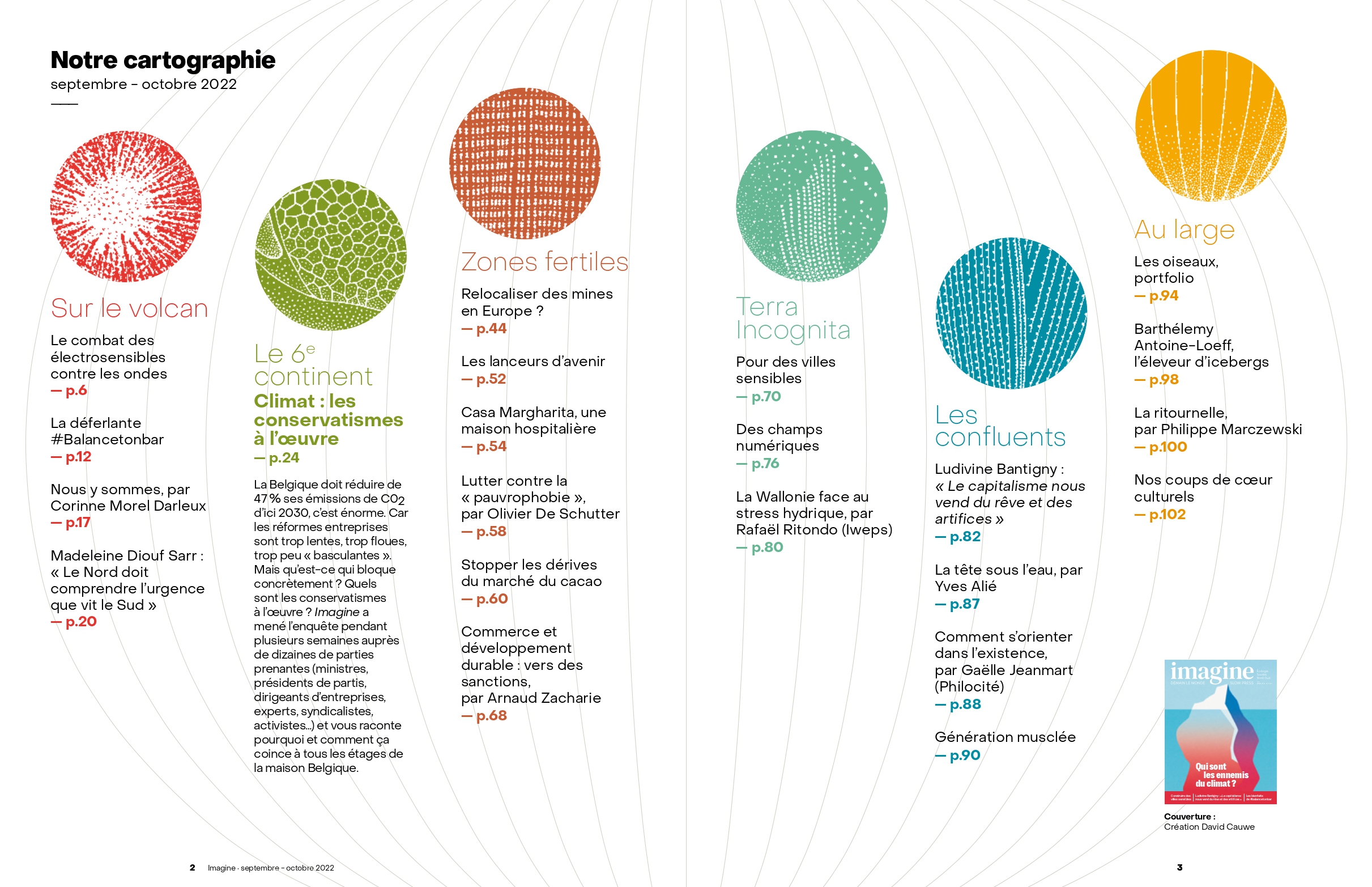 Description des six territoires d'Imagine