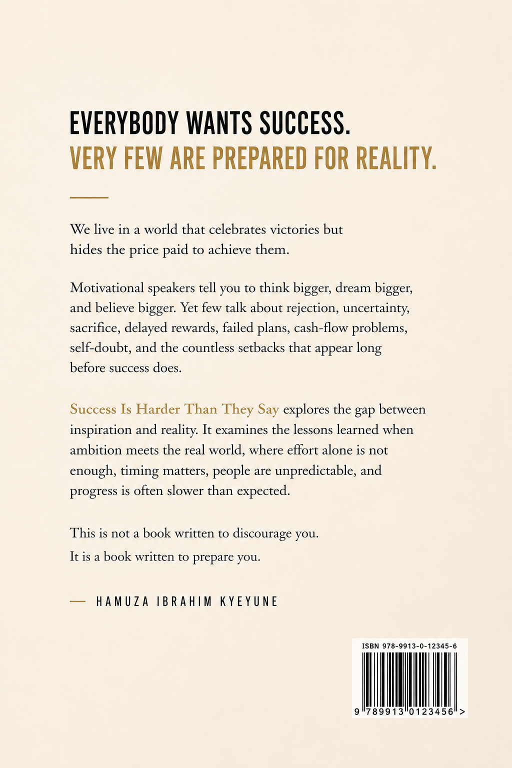 Succes Back Cover