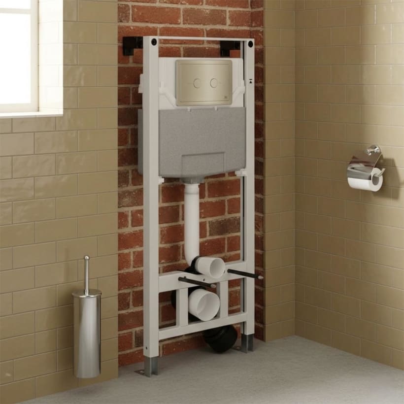 Nickel flush plate with concealed WC  cistern