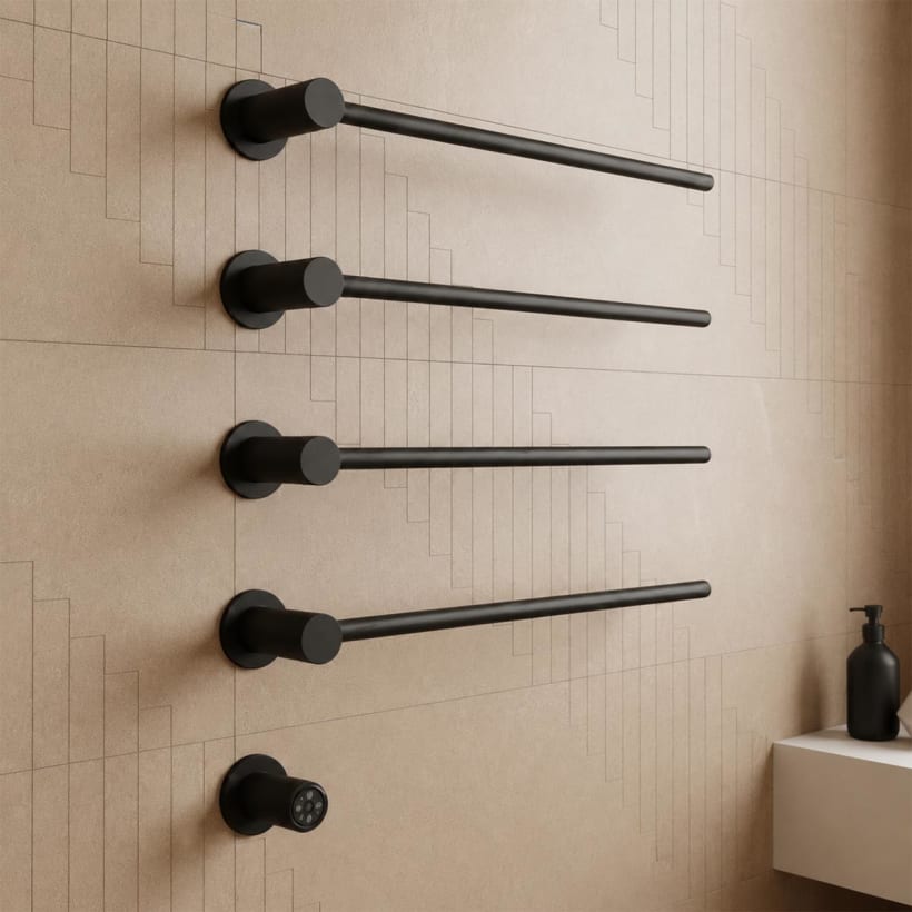 matt black electric towel radiator