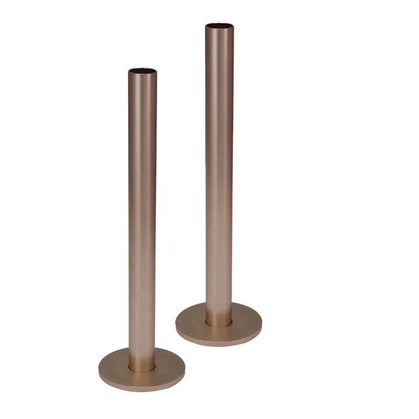 Set of pipe and flages - brushed bronze finish