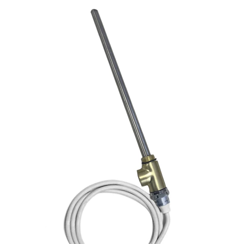 Brushed brass 200W heating element with T-piece