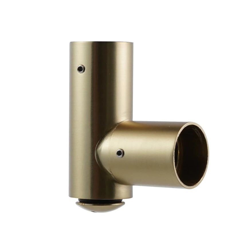 Brushed brass element shroud for towel radiator