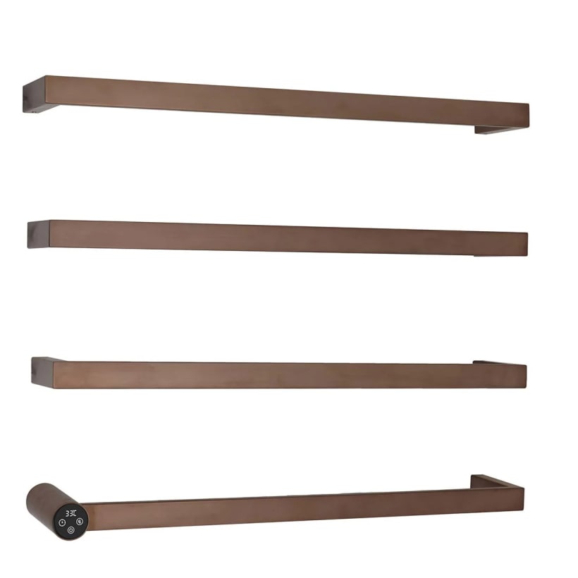 Bronze square electric towel radiator
