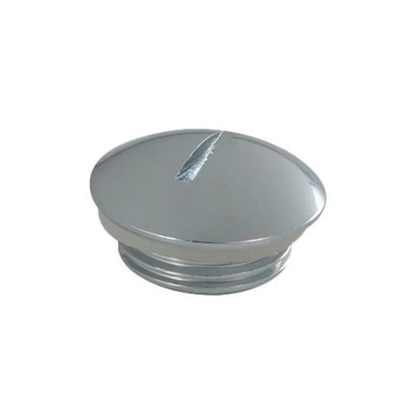 Polished chrome traditional towel radiator blanking plug