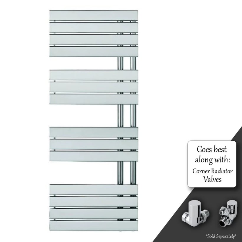 Chrome bathroom towel radiator