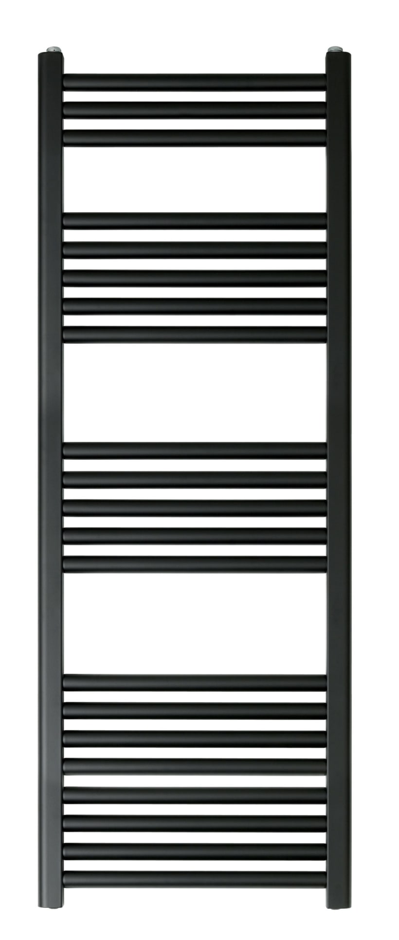 Matt black tall towel rail radiator