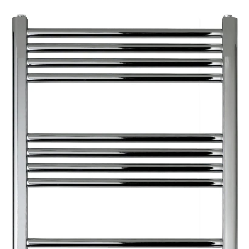 Polished chrome ladder-style towel rail
