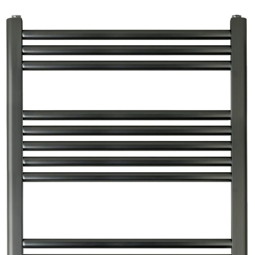 Brushed black towel rail radiator