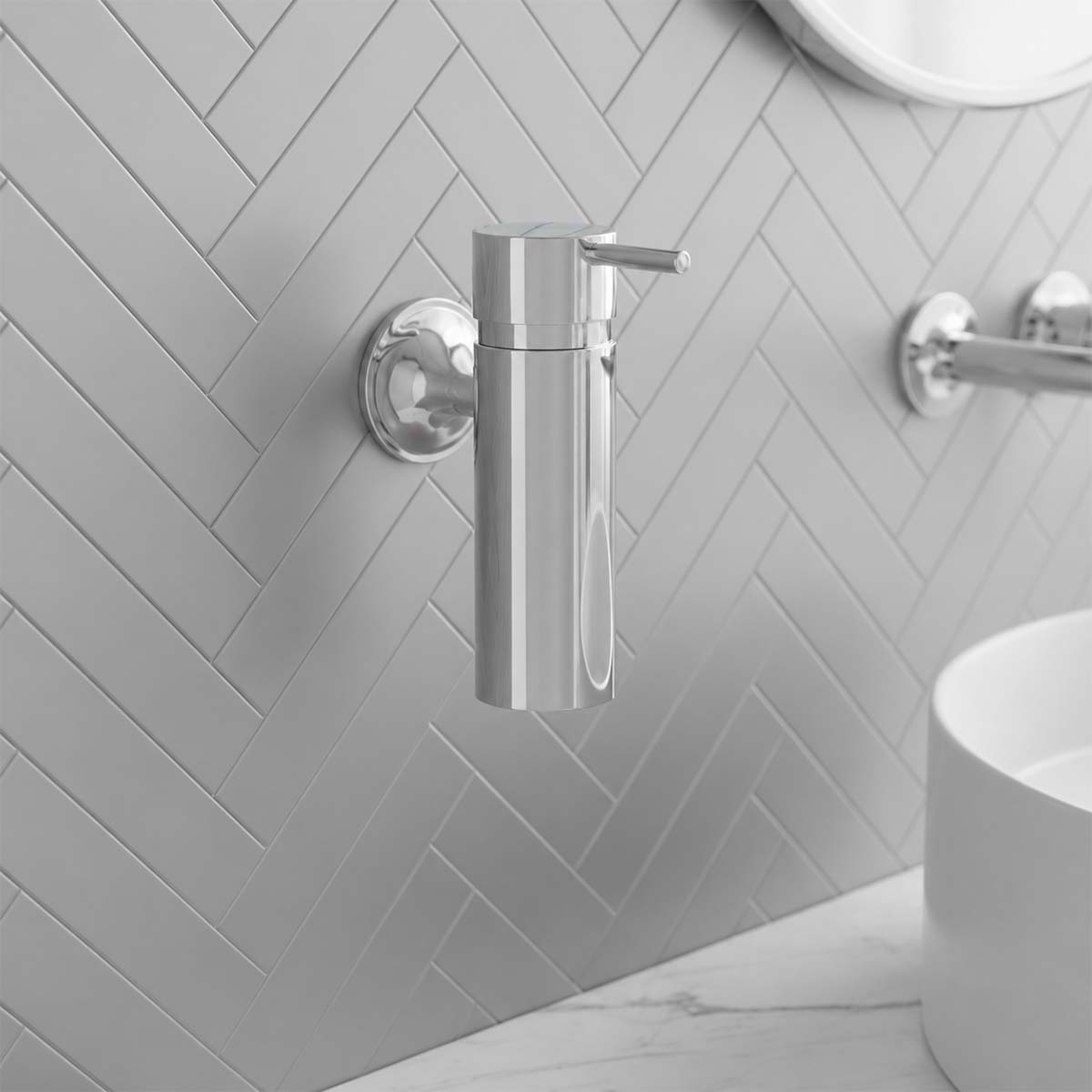 chrome wall mounted soap dispenser 150ml