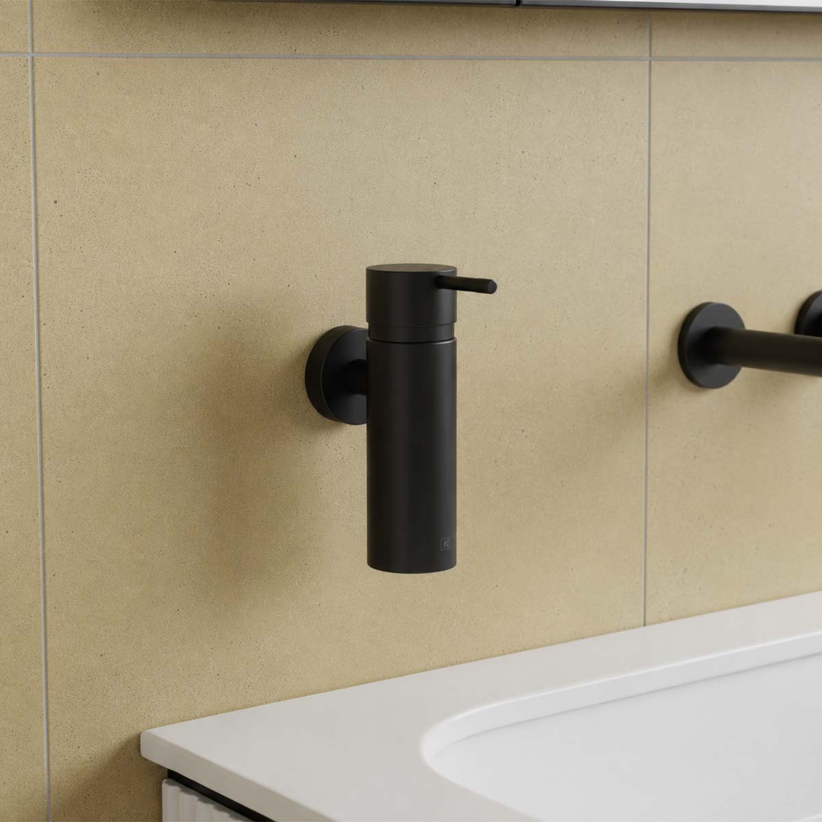 black liquid hand wash dispenser