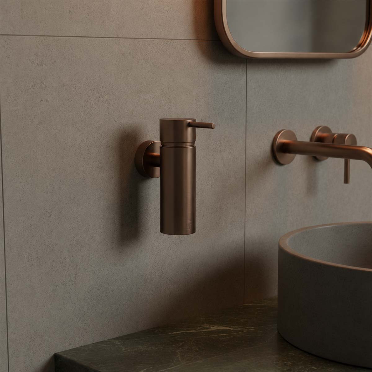 soap dispenser brushed bronze