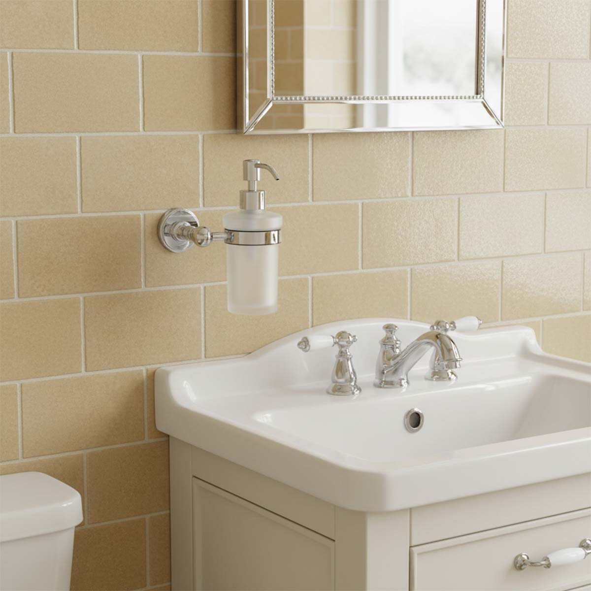 Victorian soap dispenser wall mounted