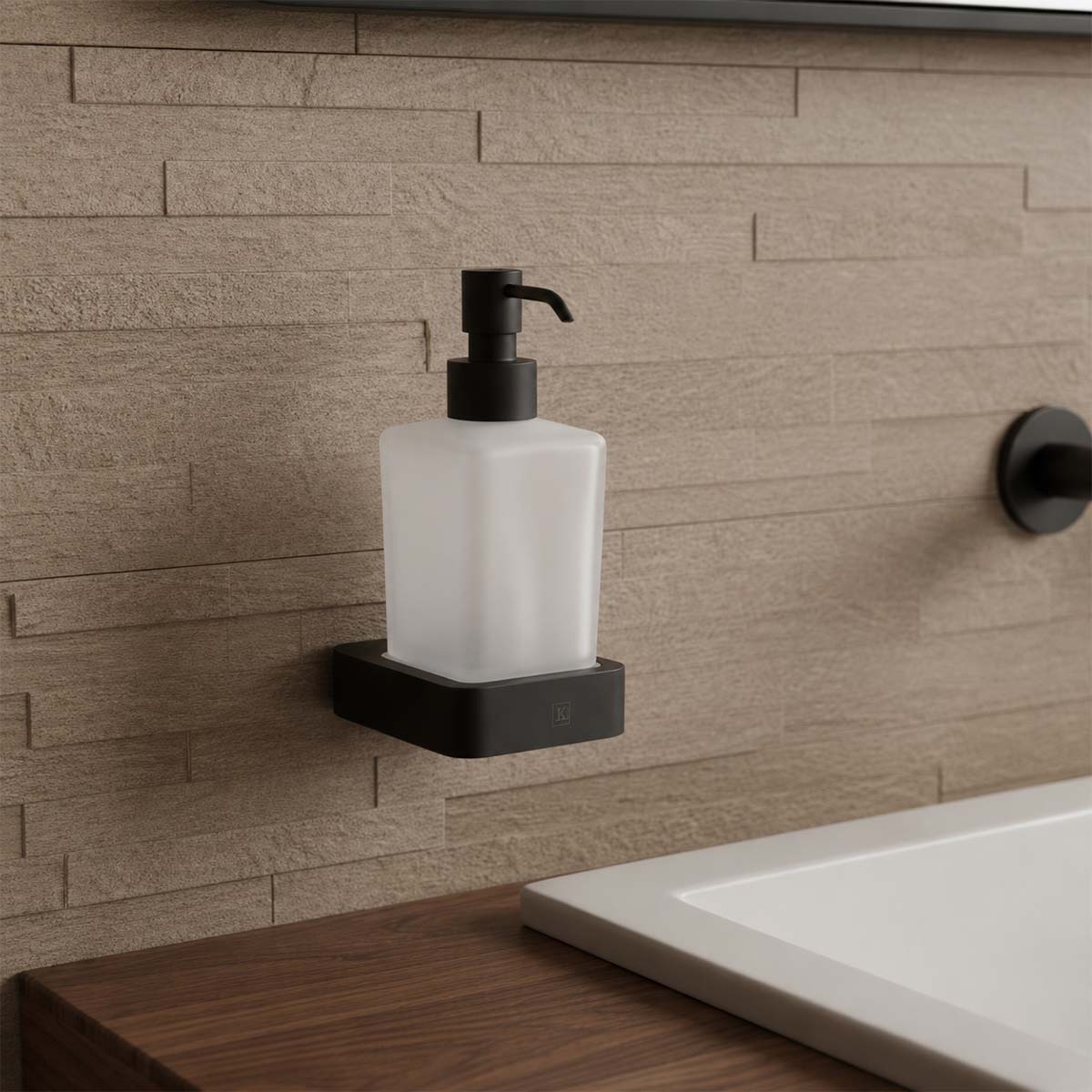 black soap dispenser wall mounted