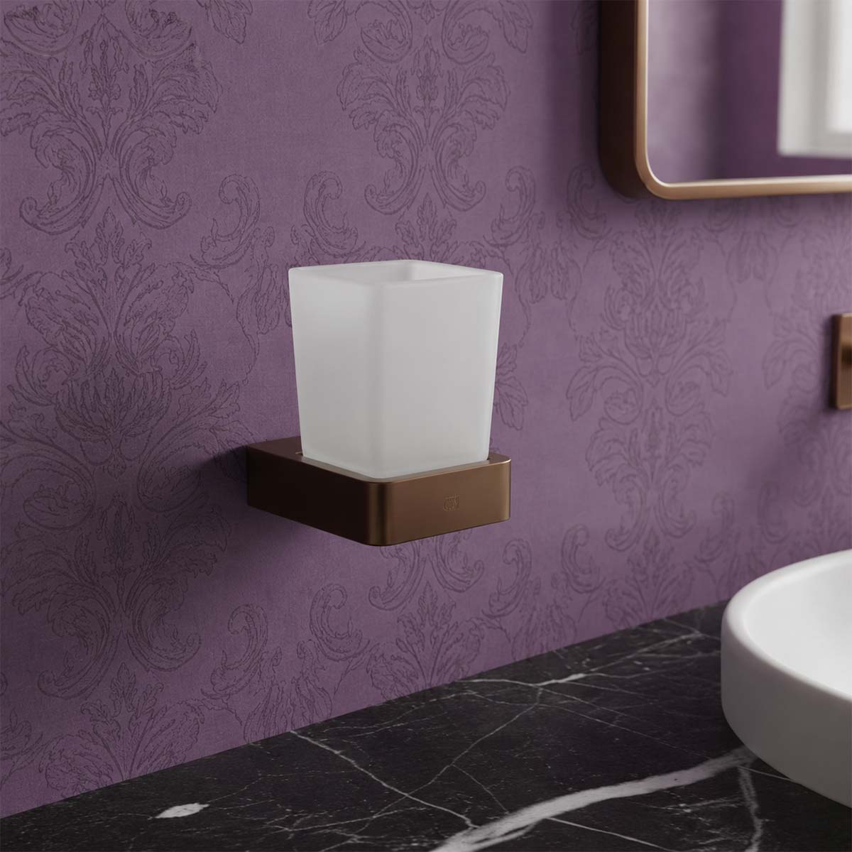square toothbrush tumbler holder
