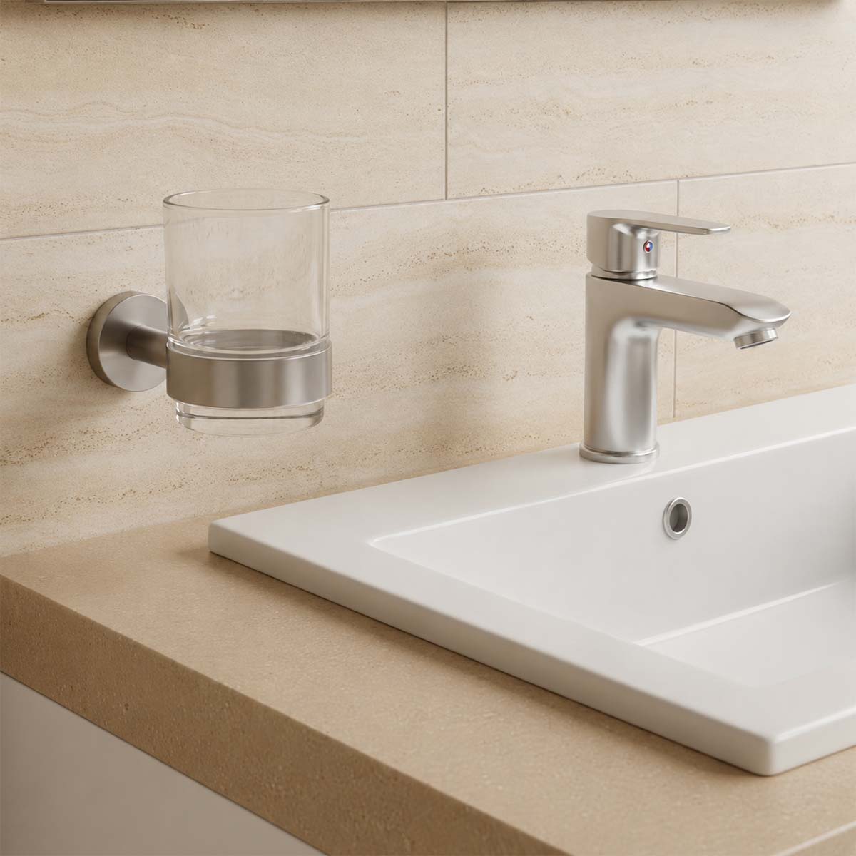 stainless steel bathroom tumbler holder