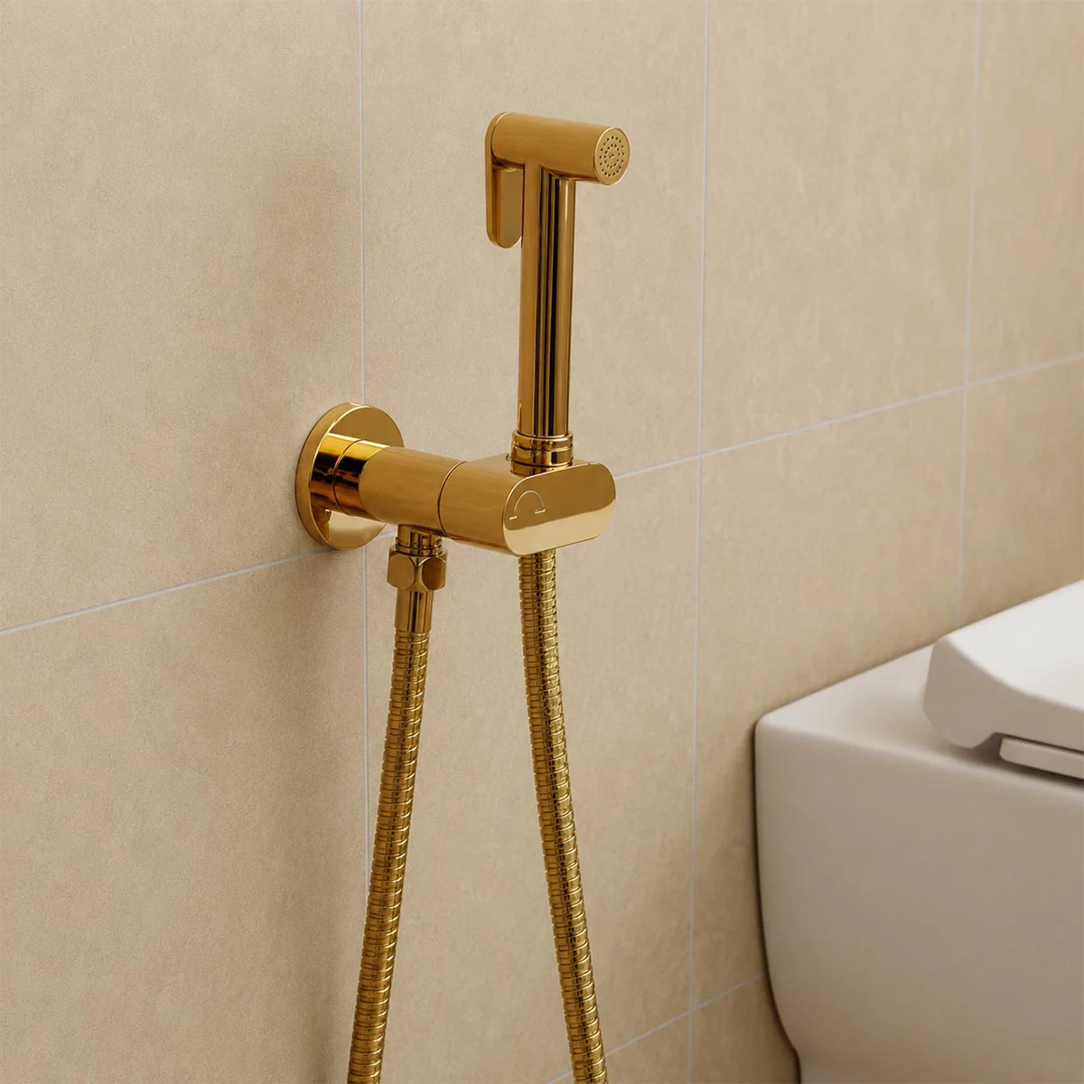 Gold duche set with safety shut off valve