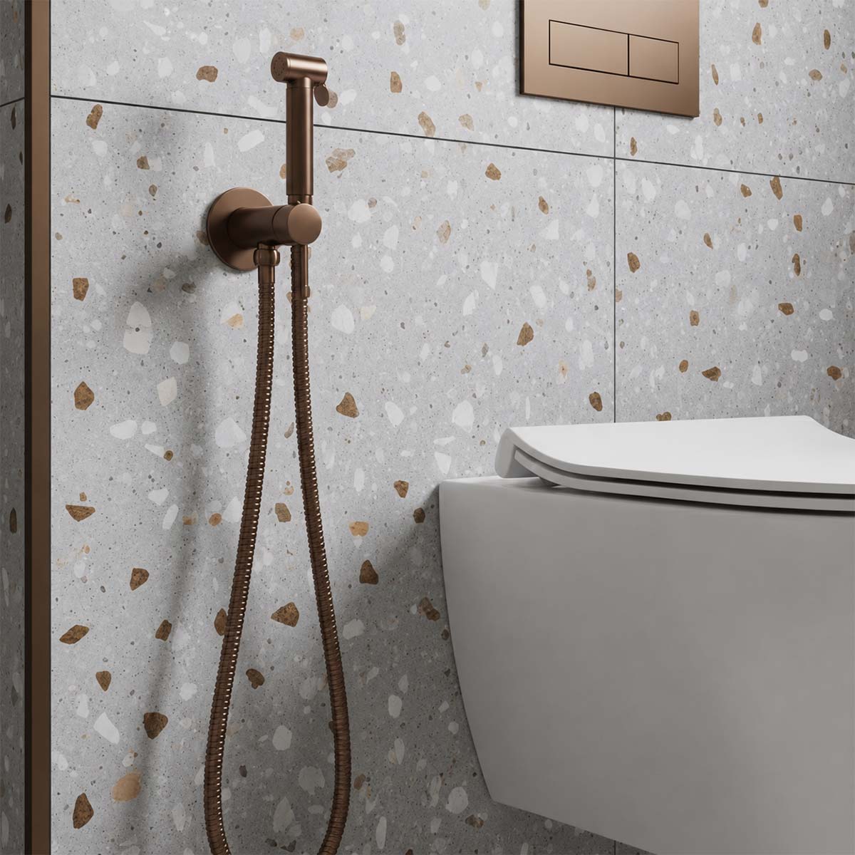 bronze hot and cold douche shower kit