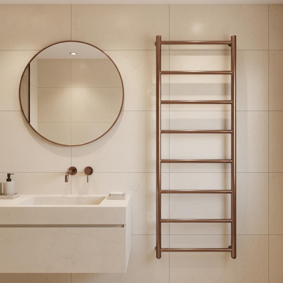 bronze towel radiator 1200mm x 500mm-dual fuel