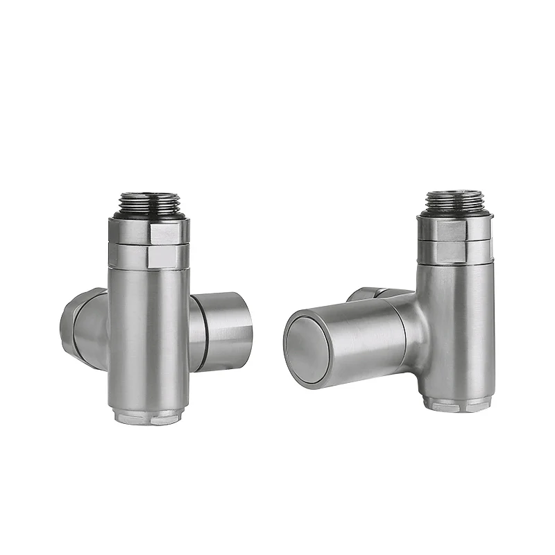 Steel dual fuel towel radiator valve pair