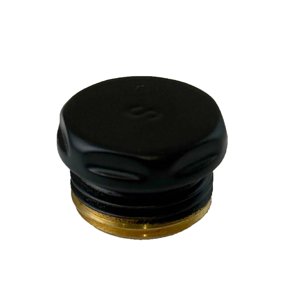 Matt black towel rail blanking plug