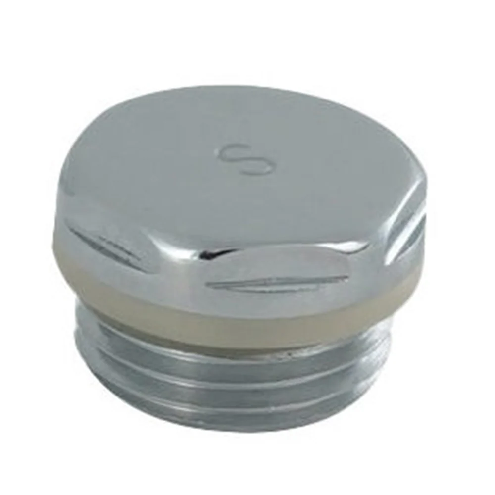 Polished chrome radiator blanking plug