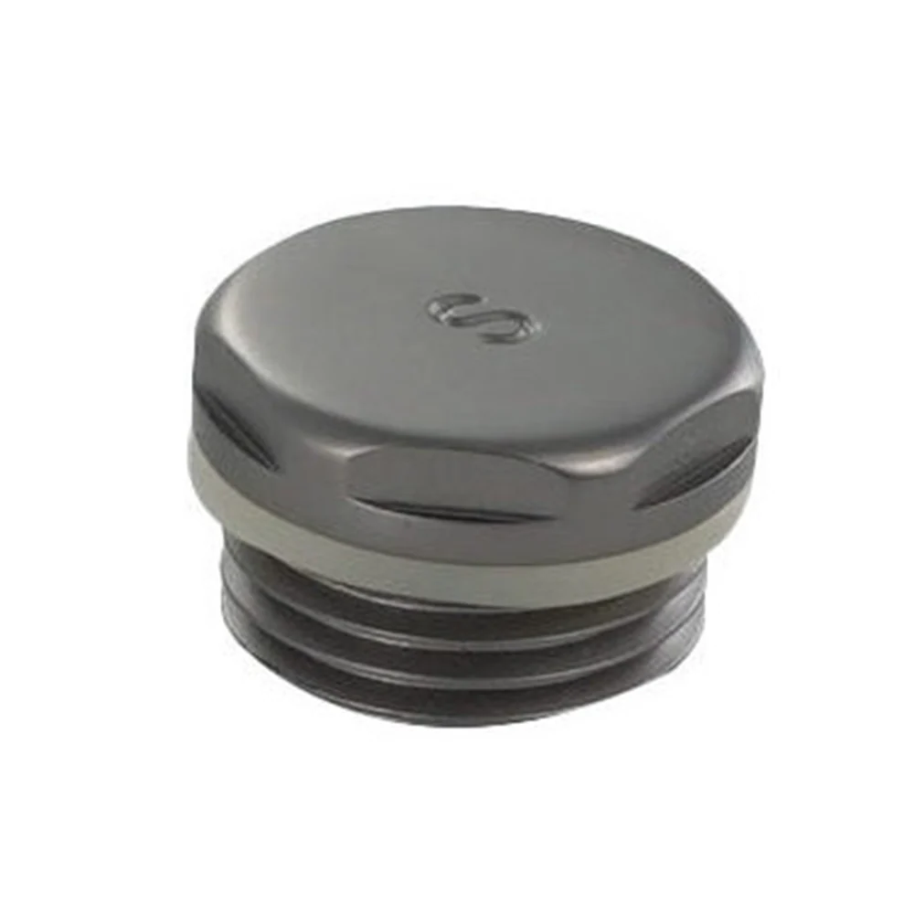 Brushed black radiator blanking plug