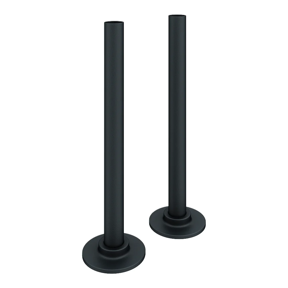 Matt black pipe and flanges set