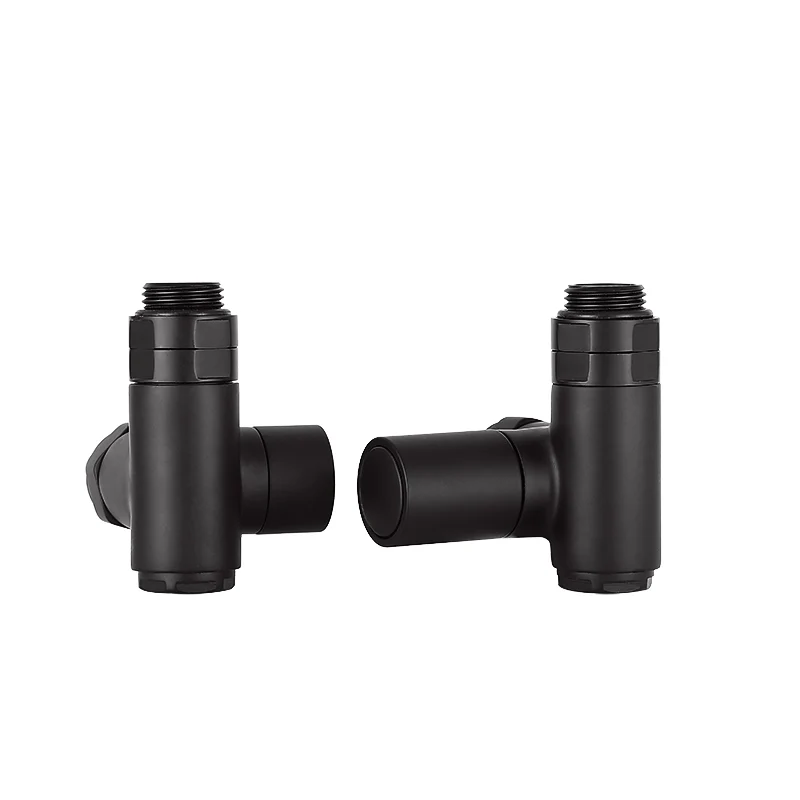 Dual fuel matt black towel rail valve