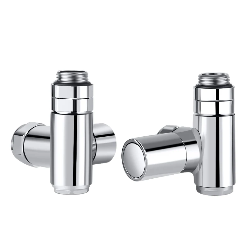 Chrome dual fuel towel radiator valve
