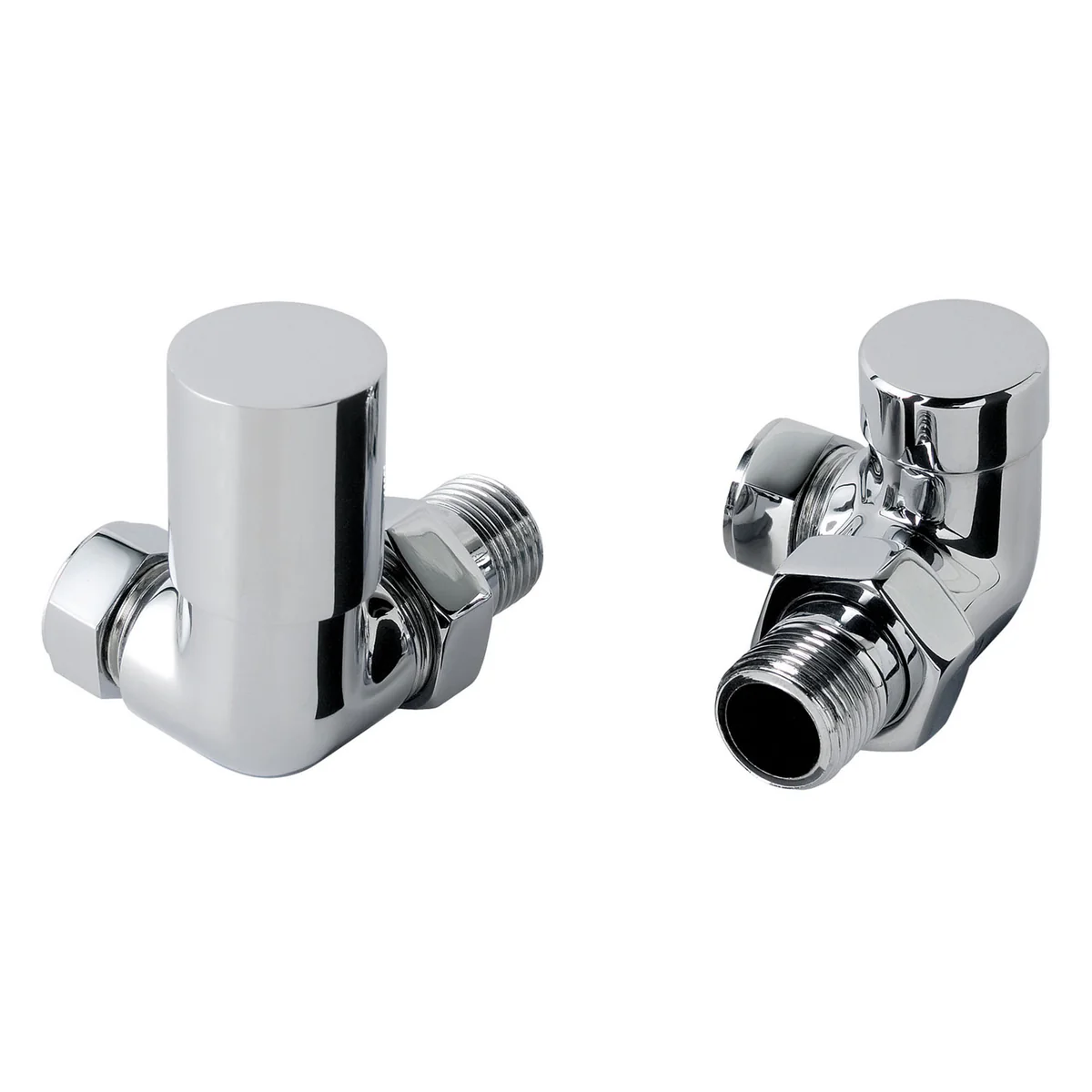 Chrome Corner Radiator Valves