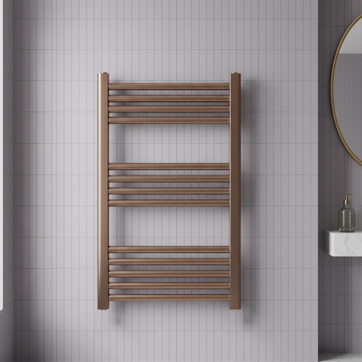 electric towel rail brushed bronze