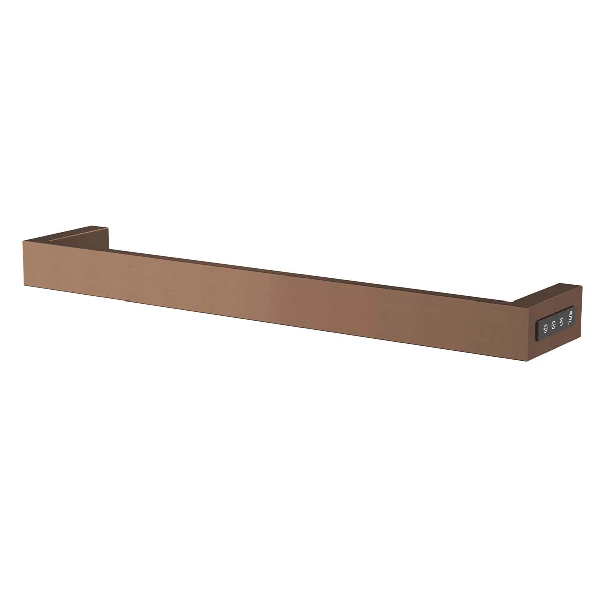 Brushed bronze wall electric towel bar