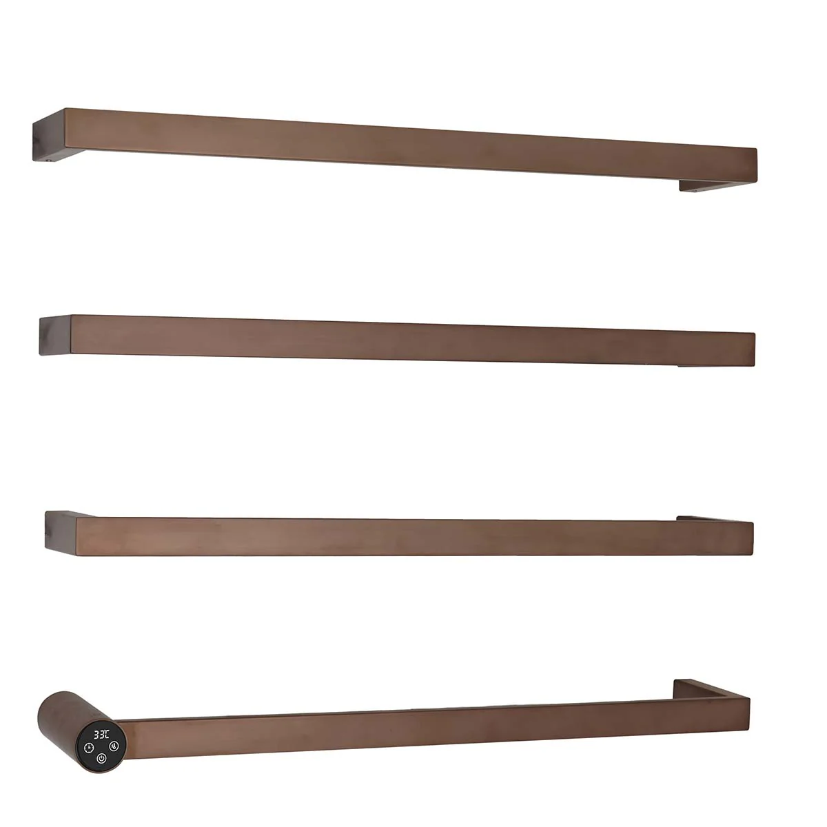 Bronze square electric towel radiator