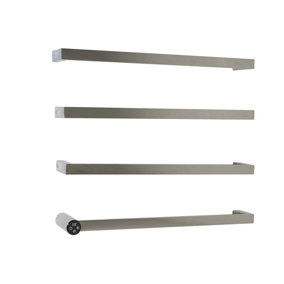Polished chrome 4-bar electric towel radiator