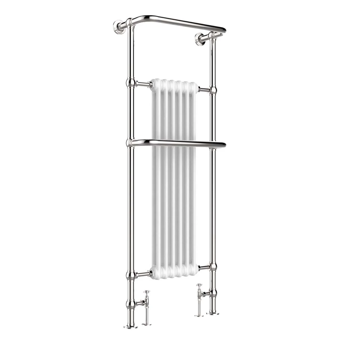 Polished chrome traditional towel warmer
