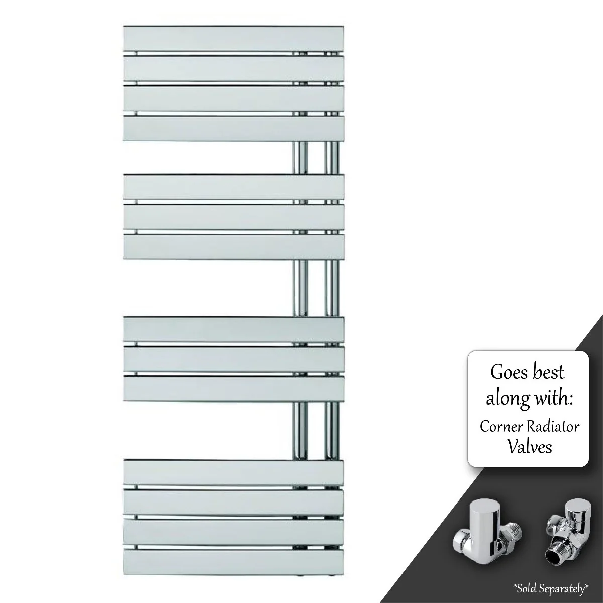 Chrome bathroom towel radiator