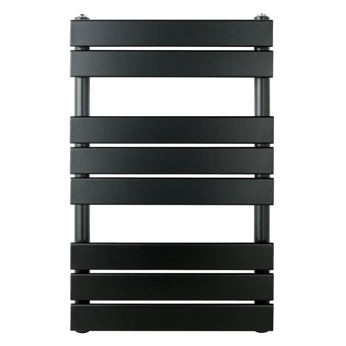 Matt black flat-panel towel warmer
