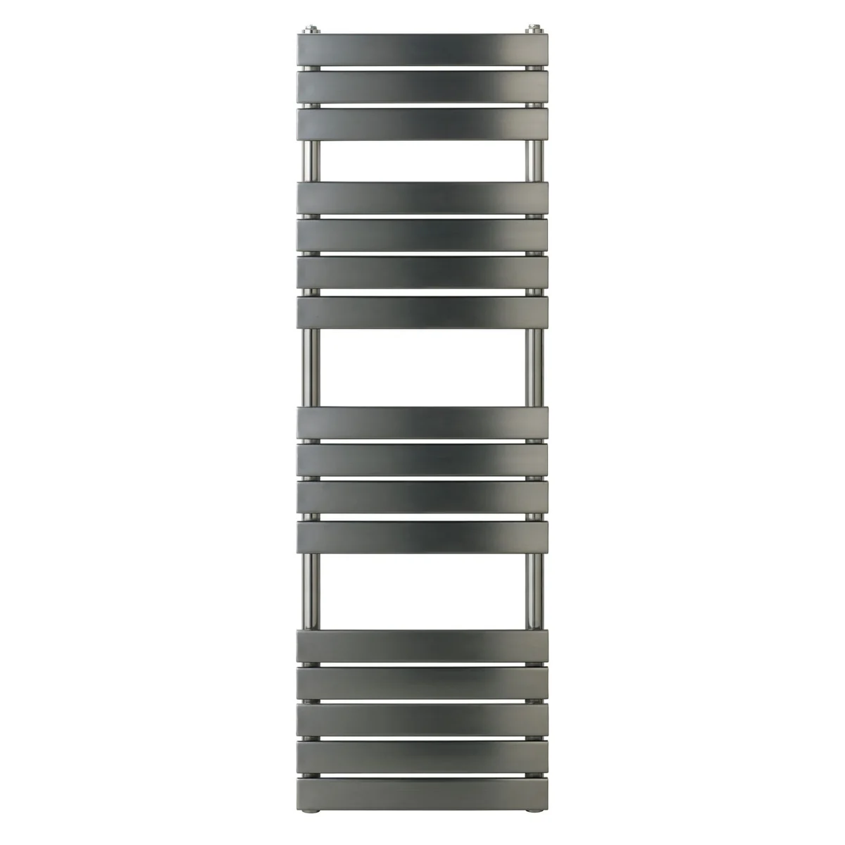 Brushed black vertical towel radiator