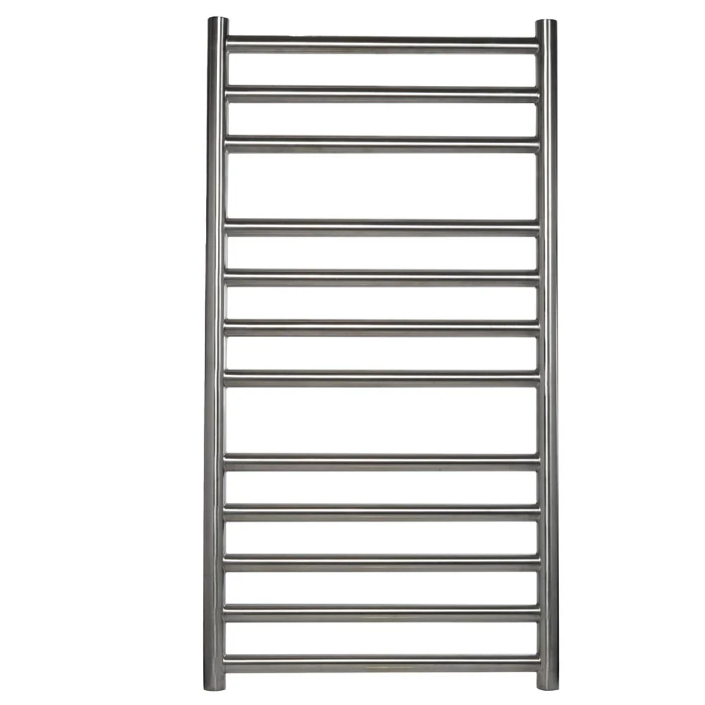 Stainless steel towel rail with polished chrome finish