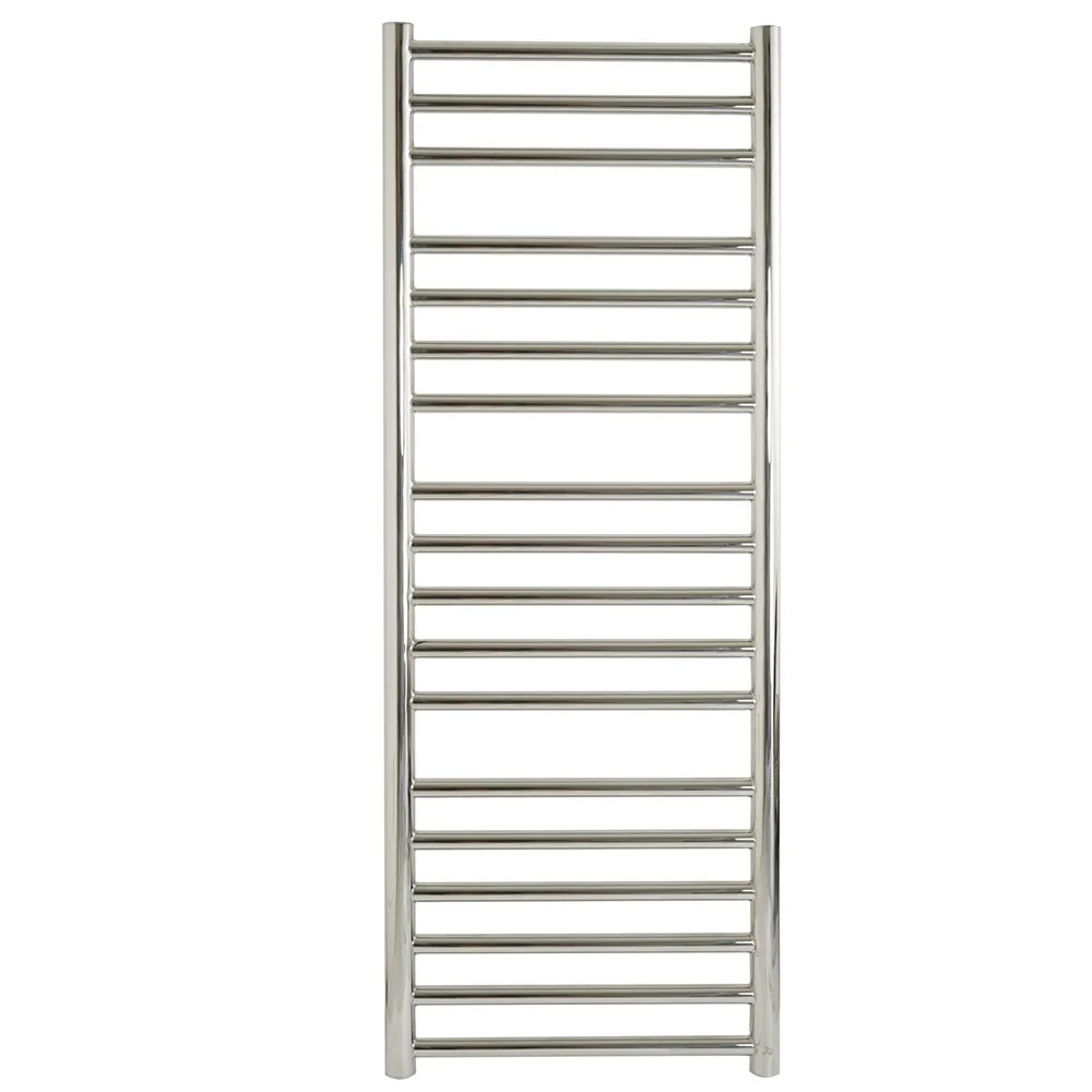 Polished chrome modern dual fuel towel radiator