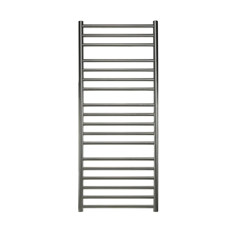 Brushed stainless steel towel rail radiator